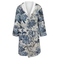thumbnail image 4 of Women's Fleece Plush Robe Long Warm Plush Bathrobe Loungewear Jacket Printed Comfort Robe, 4 of 5