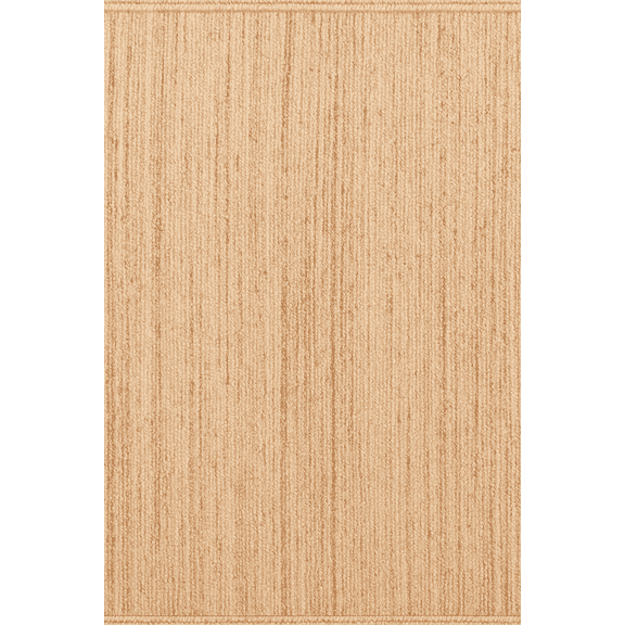 Vayan Solid Beige Jute Rug – Natural Handwoven Floor Rug for Living Room & Bedroom