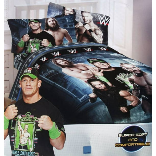 Wwe Industrial Strength Twin Comforter Sheet Set 4 Piece Bed In A Bag Com - Wwe Twin Size Bedding Wwe Industrial Strength Twin Comforter Sheet Set 4 Piece Bed In A Bag Com - Wwe Twin Size Bedding