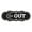 Black, variant on Signs ByLITA Designer Out Sign (Ivory/Dark Brown) - Small