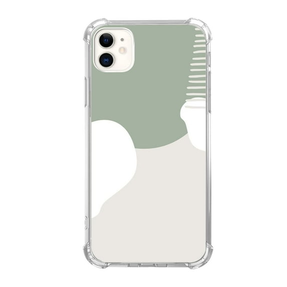 Sage Green Swirl Case Compatible with iPhone 12,Aesthetic Art Design TPU Bumper Cover Case