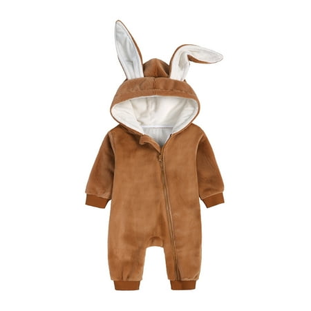 

Aayomet Baby Rompers Girl Baby Romper Boys Baby Girl Boy Sweatshirt Romper Solid Color Checks Textured Long Sleeve Snaps Jumpsuit for Toddlers 0-24 Months Brown 0-3 Month