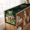 thumbnail image 6 of Table Runners 72 Inches Long Dress Scarves, St Patricks Day Farmhouse Kitchen Table Runner, Coffee Tablerunners, Watercolor Dogs Green Shamrock Plaid 14x72 Inch, 6 of 9