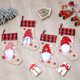 thumbnail image 3 of Paquete de 4 calcetines navideños, gnomos, Papá Noel, decoración de fiesta, rojo, 3 of 7