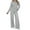 Gray, variant on DAFPZW Women Two Piece Outfits Sweatsuit Zip Up Sweatshirt Wide Leg Sweatpant Matching Travel Tracksuit Sets