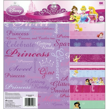 Disney Paper Pad 12"X12" 24/Pkg-Princess 12 Designs/2 Each
