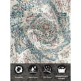 thumbnail image 7 of Beige Teal Boho Cloth Napkins Set of 8 Reusable Dinner Napkins, Medieval Vintage Ethnic Floral Abstract Cocktail Napkin Washable Table Napkins for Wedding/Holiday Party/Baby Shower 20"x20", 7 of 7