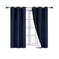 thumbnail image 6 of 2 Panels Light Blocking Thermal Blackout Window Curtain Top Grommets Navy 63" Length Adam for Living /Bedroom Room Home Décor, 6 of 6