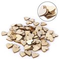 thumbnail image 3 of 50pcs 40mm Blank Heart Wood Slices Discs for DIY Crafts Embellishments (Wood Color), 3 of 4