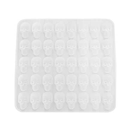 

KUNPENG 40 Capacity Skull Silicone Ice Mold for Dessert Chocolate De Decor