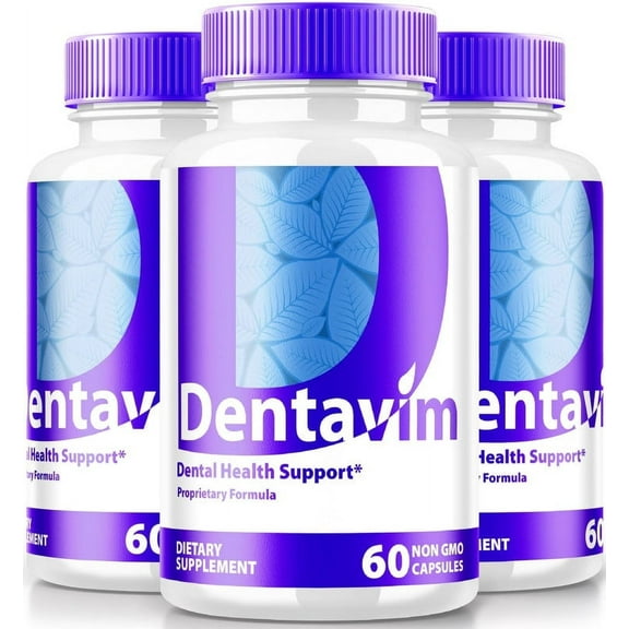 (3 Pack) Dentavim Capsules, Dental Support Capsules, Health Supplement for Teeth, Transform Your Oral Care Routine with Natural Support, Dental Vim Reviews (180 capsules)