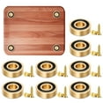 thumbnail image 2 of Aluminum Cutting Board Feet with Non-Slip Rubber Base 0.79" Diameter, Set of 4 with Screws for Wood Cutting Boards Countertops Kitchen Workstations, 1 Shock-Absorbing Foot Pad, 1 Screw, 2 of 8
