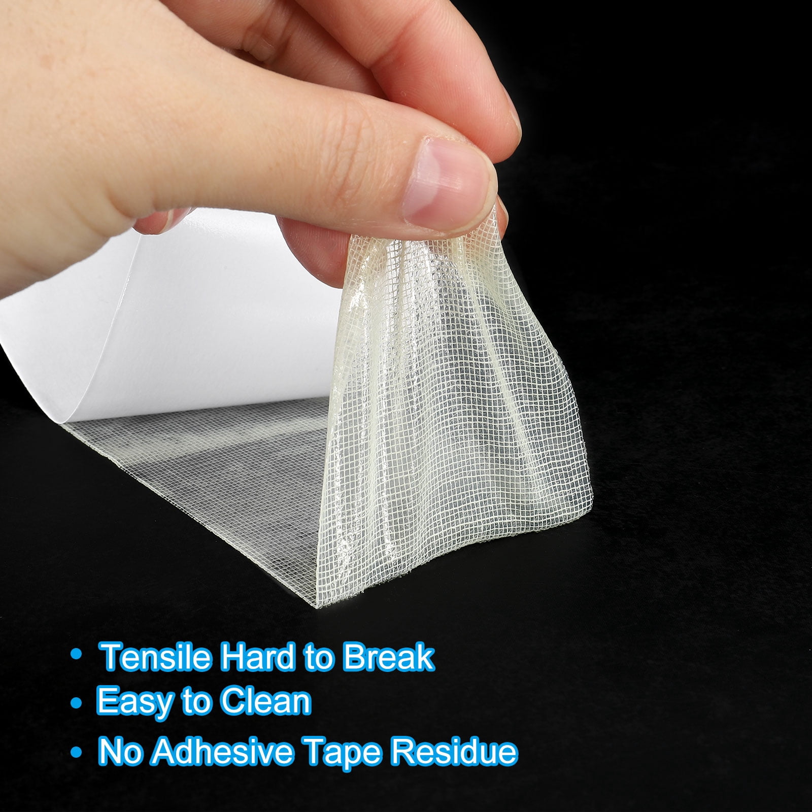 Uxcell 2.3"x65.6 Ft Double Sided Fabric Tape Super Sticky Clear Tape High Stickiness White 1 Roll