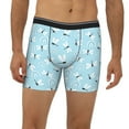 thumbnail image 2 of Men'S Boxer Briefs, White Blue Dragonfly Soft And Breathable Mens Underwear Boxer Briefs With Widen Waist, 2 of 2