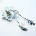 thumbnail image 5 of WQJNWEQ Creative Titanium Steel Skeleton fork Spoon fork Spoon Western Tableware, 5 of 5