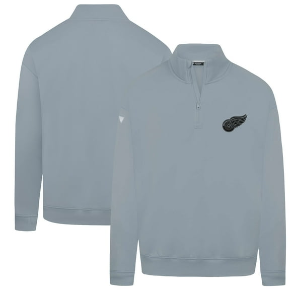 Men's Levelwear Gray Detroit Red Wings Murray Nightfall Quarter-Zip Jacket