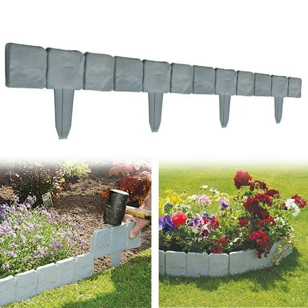 10 Pieces Cobblestone Flower Bed Border by Pure Garden by Pure