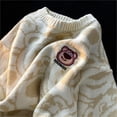 thumbnail image 3 of Suéter de gran tamaño con dibujos de osos pequeños para mujer, jerséis de anime, ropa de invierno de manga larga, prendas de punto para mujer, cuello redondo, lindo, 3 of 5
