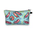 thumbnail image 1 of Estuche de cosméticos para mujer, bolsa de maquillaje Retro a rayas de búho, bonito hurones, organizador de belleza, bolsa de viaje, neceser de aseo Fivean unisex, 1 of 2