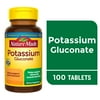 Nature Made Potassium Gluconate Tablets, 550 Mg, 100 Ct