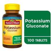 Nature Made Potassium Gluconate 550 mg Tablets, Dietary Supplement, 100 Count