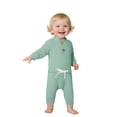 thumbnail image 7 of Kiijoy Infant Boys Outfits Solid Soft Comfy Long Sleeve Romper Pants 2Pcs Set, Sizes 9-12M, 7 of 7