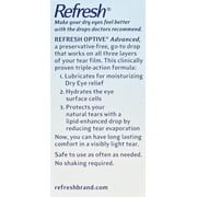 Refresh Optive Advance Triple Action Optical Drops, Unisex, 30ct, 4-Pack