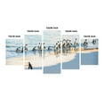 thumbnail image 2 of Animal 5 Panels Acrylic Glass Wall Art, Wild Penguins and Sandy Sunset Beach South African Aquatic Bird, Accent for Living Room, Bedroom, Dorm, 60" x 30", Blue Grey Peach and Dark Grey, by Ambesonne, 2 of 5