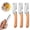 3 Pcs, variant on Vegetable Micro Drag Peeler with Bottle Opener and Wooden Handle Stainless Steel Blade Kitchen Tool for Fruit Veggie Pumpkin Gifts for Mom