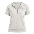 thumbnail image 6 of Breezora Women's Lightweight Short Sleeve Hoodie Slim Fit Casual Sweatshirt for Summer Outings, 6 of 6