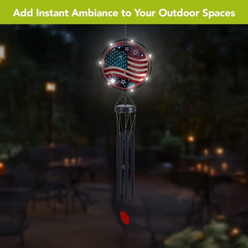 Briarwood Lane Stars and Stripes Illuminated Wind Chime