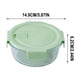 thumbnail image 3 of Bolsa de vidrio resistente al calor, recipiente para alimentos ondulado, contenedor portátil para almacenar alimentos, conservador de alimentos para la oficina, diseño de acero inoxidable de, 3 of 8