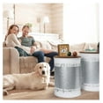 thumbnail image 2 of Farmhouse Accent Side Table, Rustic Storage Ottoman Seat Stool, Galvanized Antique Metal End Table Box Bin with Round Wood Lid, Coffee or Cocktail Table, Nesting Pieces Two (White Distressed), 2 of 6
