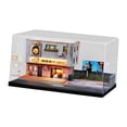 thumbnail image 4 of Vitrina de coche modelo 1/64, cubierta a prueba de polvo, diorama DIY realista con ruedas fundidas a presión LED, vitrina para decoración de vehículos, 4 of 8