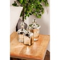 thumbnail image 2 of DecMode 9", 10", 11"H Silver Glass Decorative Jars, 3-Pieces, 2 of 9