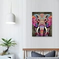 thumbnail image 3 of COMIO  Vintage Tribal Boho Elephant Canvas Wall Art Mandala Floral Animal Rustic Artwork Giclee Print on Canvas Modern Home Bedroom Decor Ready to Hang, 3 of 4