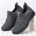 thumbnail image 2 of Fashion Spring And Summer Men Sports Shoes Lightweight Slip On Elastic lace up Mesh Breathable Sneakers., 2 of 9