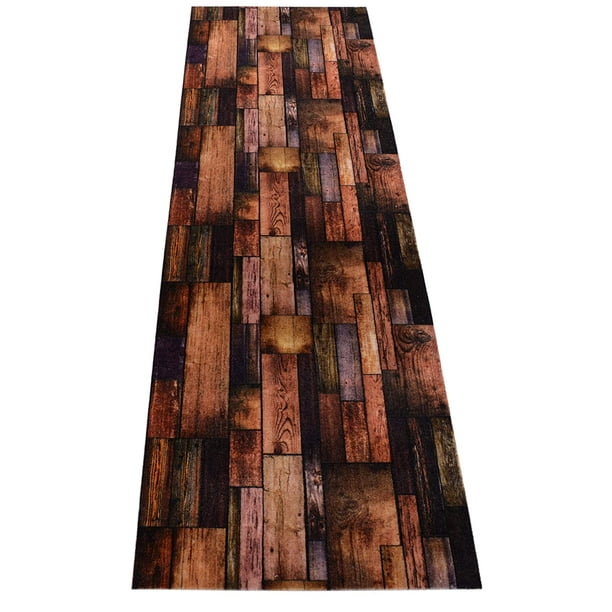 Custom Size Runner Rug Nature Hardwood Brown Cut to Size Rug Runner