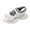 White, variant on Women Rose Knit Wedge Heel Sandals Open Toe Loose Fit Breathable Slip On Summer Heightening Shoes, Multicolor