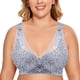 thumbnail image 1 of Gibobby Brasieres para mujer Lencería sexy de encaje para mujer Sujetador con aros Sujetador floral de encaje Sin forro Sujetador de total de talla grande(Gris,38/85B), 1 of 4