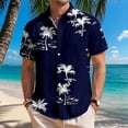 thumbnail image 3 of adaychics Men Beach Shirts Palm Tree Print Summer Button Down Shirts Casual Tops Short Sleeve for Beach Vacation, 3 of 7