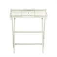 thumbnail image 3 of Linon Cade Wood One Drawer Folding Desk in White, 3 of 17