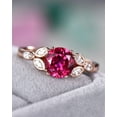 thumbnail image 2 of HeartsAndYou 2.5ct Natural Pink Ruby Engagement Ring 14k SOLID Rose Gold Marquise Accents, 2 of 9