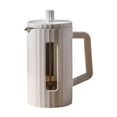 thumbnail image 3 of jifeng French Coffee Maker Heat Resistant Creative Portable Tea Maker 600ml Coffee Pot for Travel Office Coffee Bar Kitchen White, 3 of 9