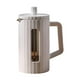 thumbnail image 3 of Cafetera de prensa francesa portátil para preparar té, café espesado y fácil de limpiar Blanco, 3 of 9