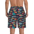thumbnail image 3 of KLL Colorful Fish Men's Casual Summer Beach Shorts Hawaiian Shorts with Pockets-Large, 3 of 5