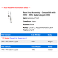 thumbnail image 2 of Rear Strut Assembly - Compatible with 1990 - 1993 Subaru Loyale 4WD 1991 1992, 2 of 2