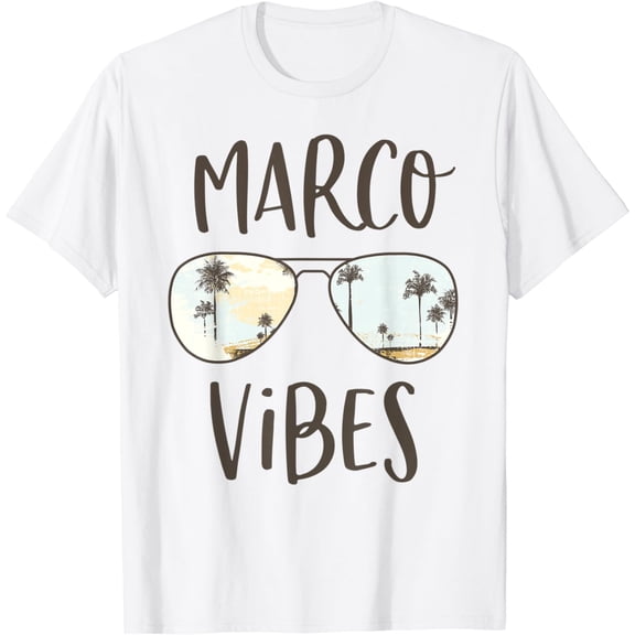 Marco Island Florida Beach Vibes Ocean Sunset Sunglasses T-Shirt
