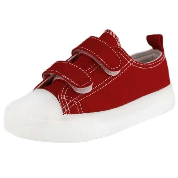 Toddler Boys and Girls Low Top Canvas Adjustable Strap Sneakers