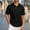 Black, variant on Summer Fitness Men's Crew Neck and Turn-Down Collar Short Sleeve Pocket T-Shirt Casual Business Fitness Solid Color Retro Breathable Quick-Dry Cotton-Blend Tee Summer Fitness